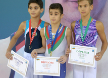 İdman gimnastikası üzrə 22-ci Bakı Çempionatı və Birinciliyi. Kişilər arasında çoxnövçülük finalı və mükafatlandırma mərasimi. Bakı, Azərbaycan, 03 oktyabr 2015